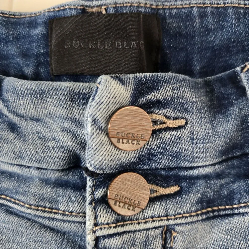 Buckle Black Skinny Jeans Fit No 75 High Rise Shaping Stretchy Womens 29x30 - Picture 7 of 8